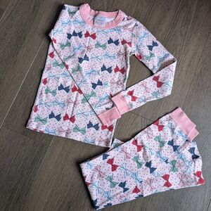 Hanna Andersson Kids Pajama Set - Pink with Multicolor Bows